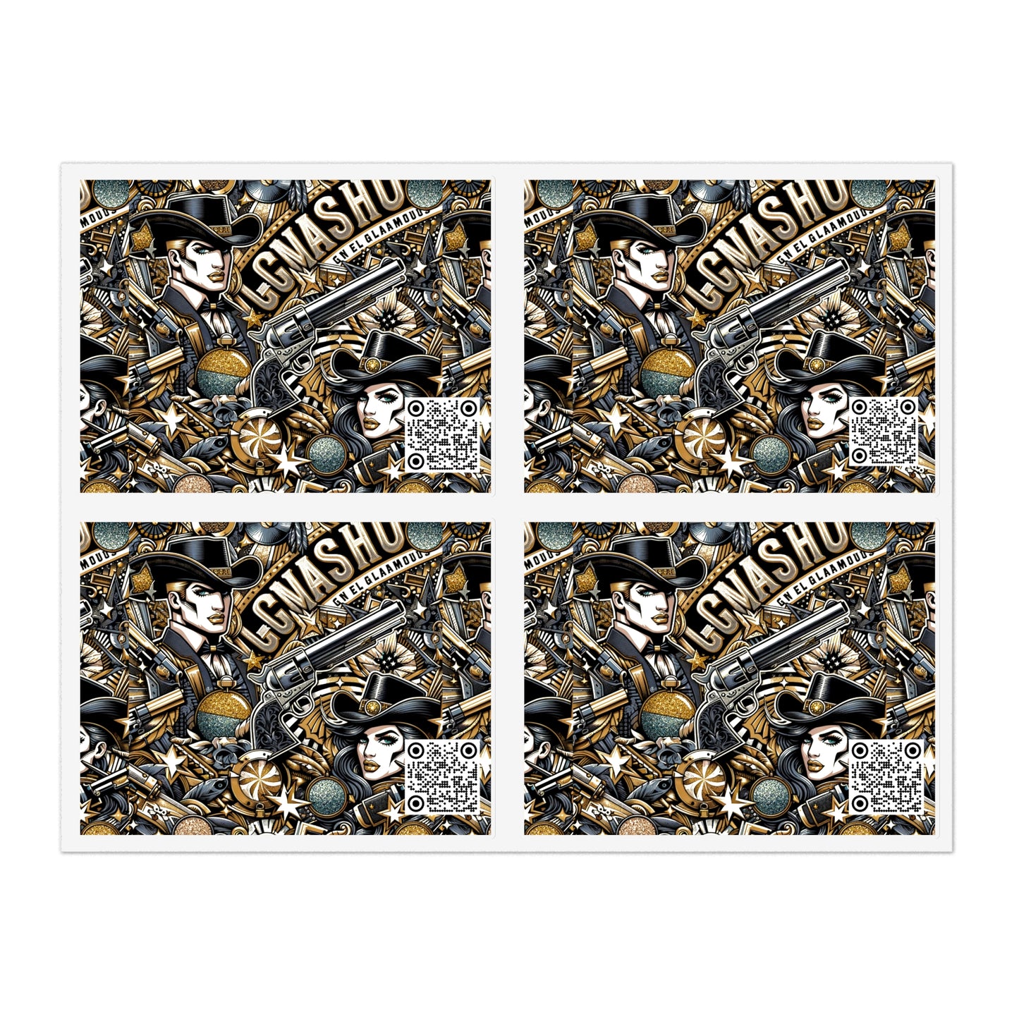 Cowboy Chic Revival Bold Western Glam Sticker Sheets - 8404 Design-46