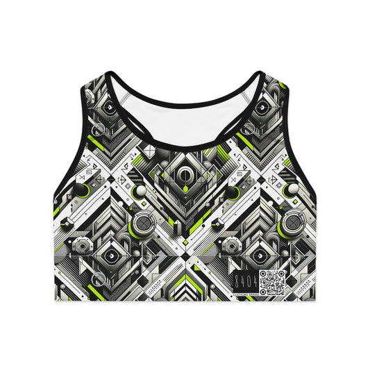 Elevated Sporty Tech Tech-Forward Streetwear Sports Bra - 8404 Design-70