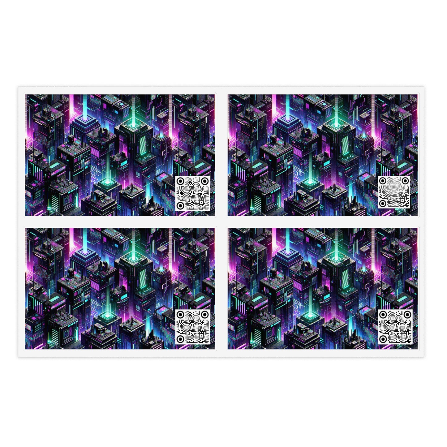 Tech Noir Graphics Futuristic Tech Aesthetics Sticker Sheets - 8404 Design-55
