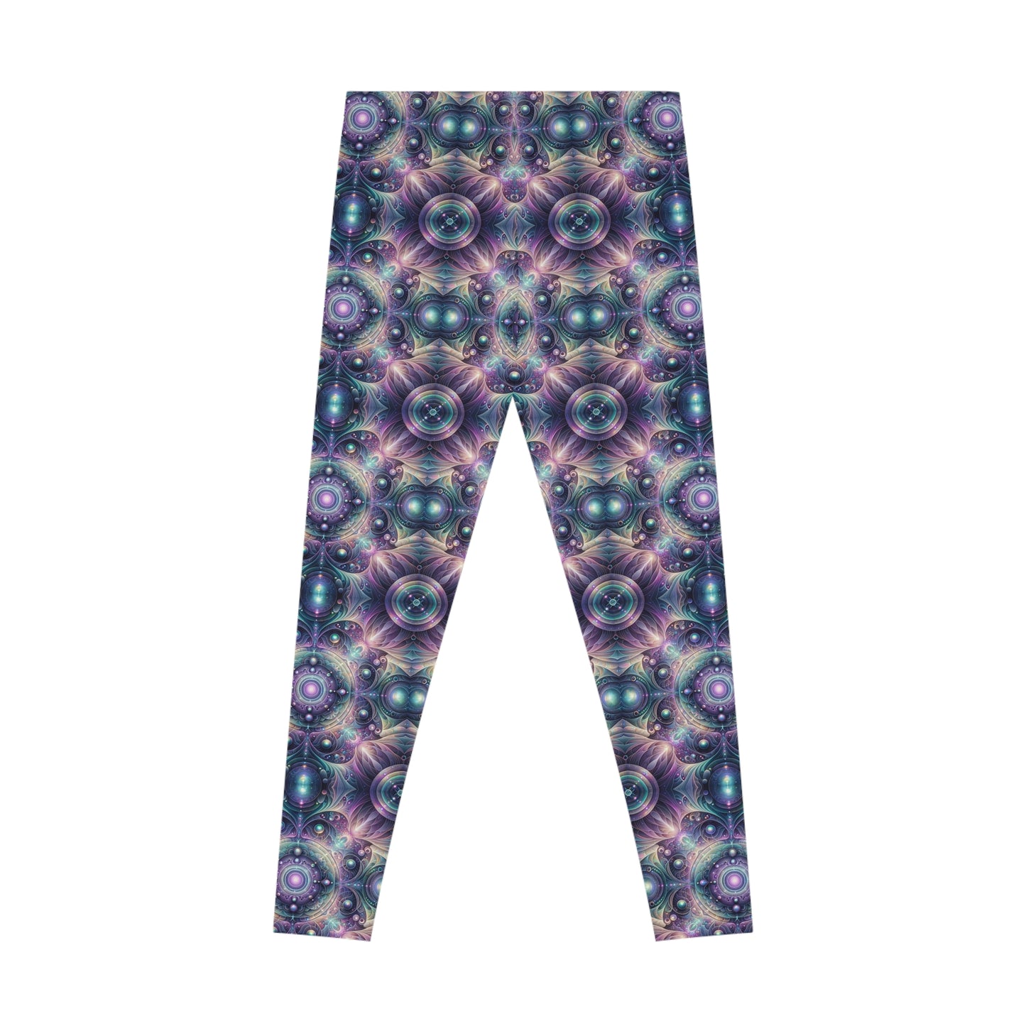 Iridescent Tech Fusion Tech-Forward Streetwear Stretch Leggings - 8404 Design-61
