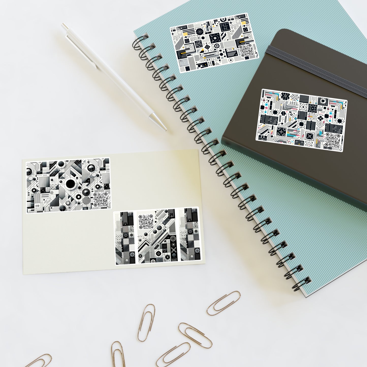 Digital Modern Minimalism Sticker Sheets - 8404 Design-88