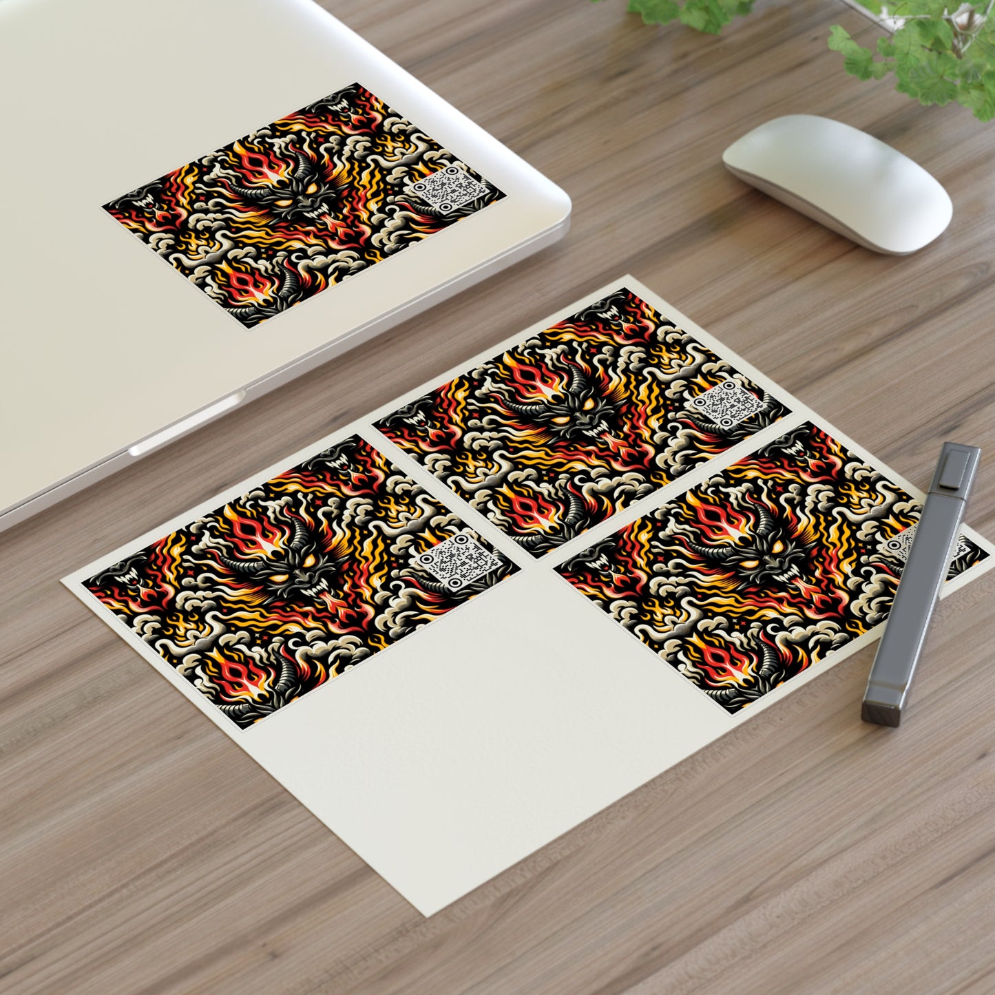 Flame Graphics Maximalist Streetwear Sticker Sheets - 8404 Design-59