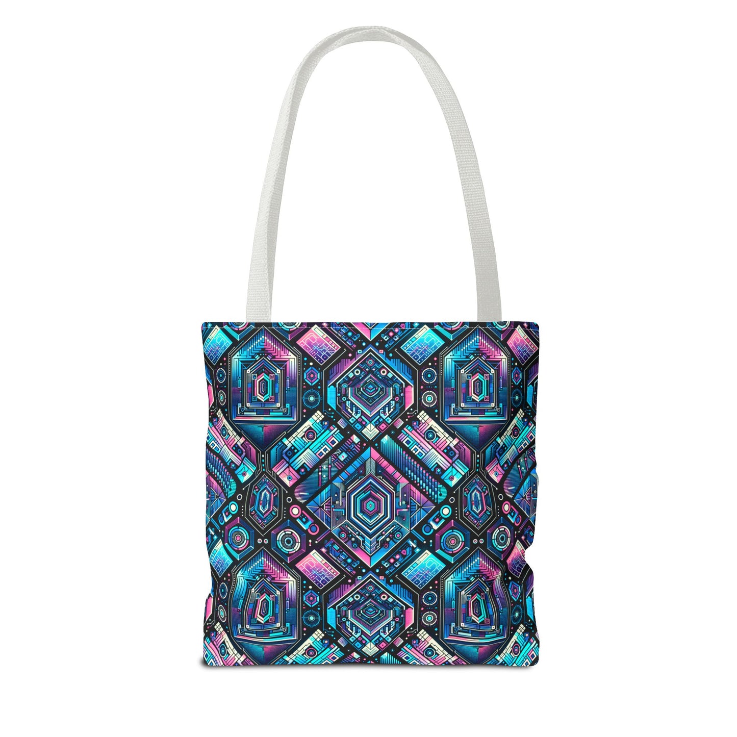 Digital Dreamland Futuristic Tech Aesthetic Tote Bag - 8404 Design-46