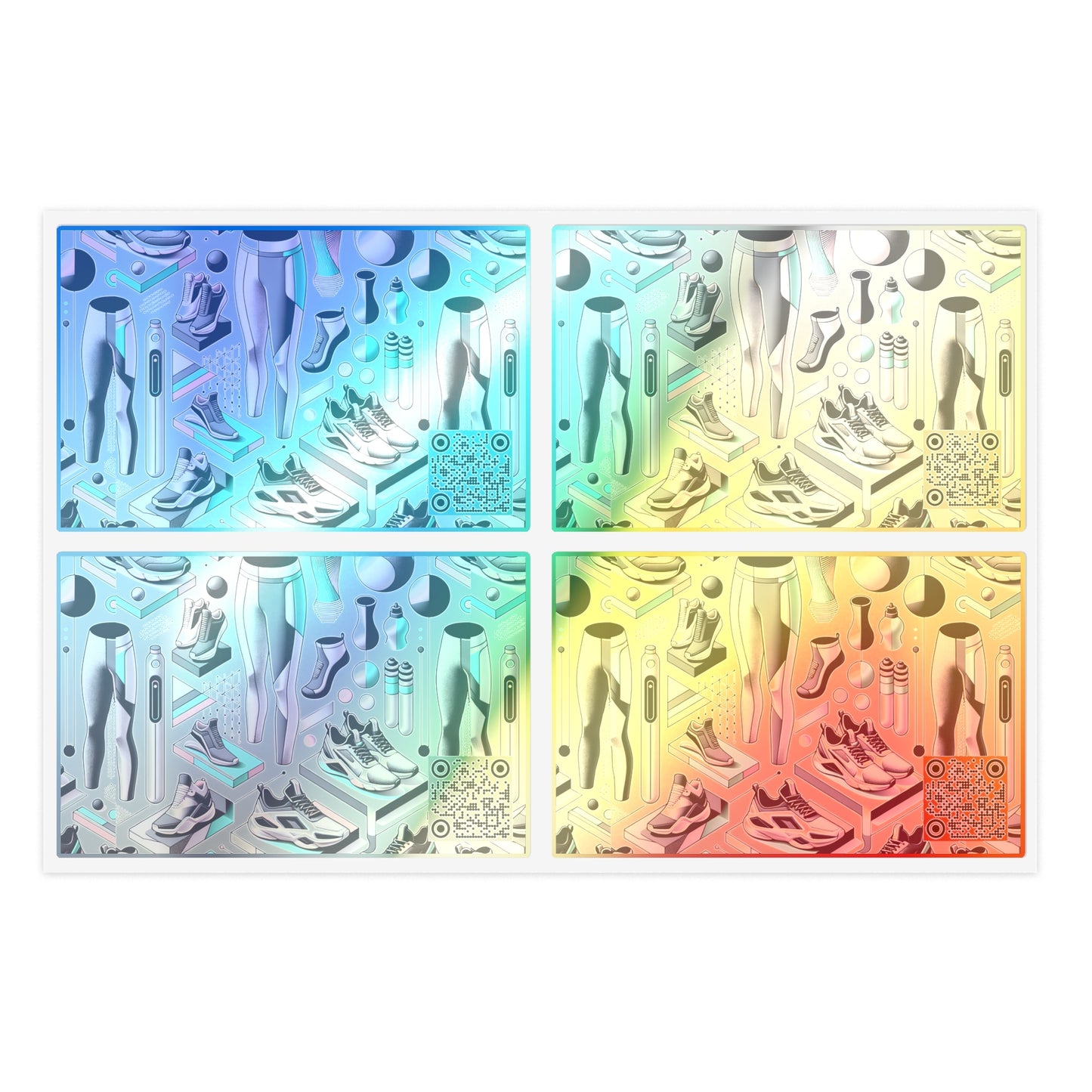 Tech-Infused Athleisure Futuristic Athletic Tech Sticker Sheets - 8404 Design-44