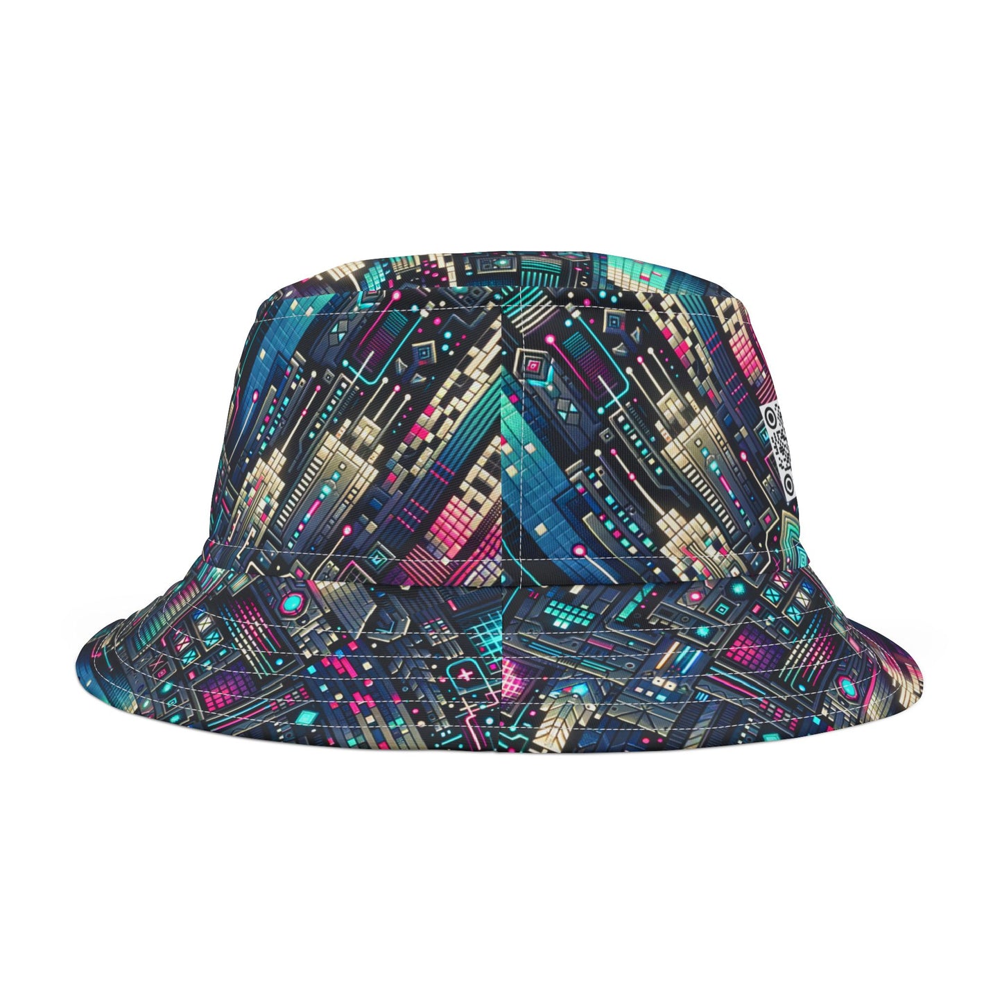Digital Renaissance Tech-Forward Maximalism Bucket Hat - 8404 Design-56