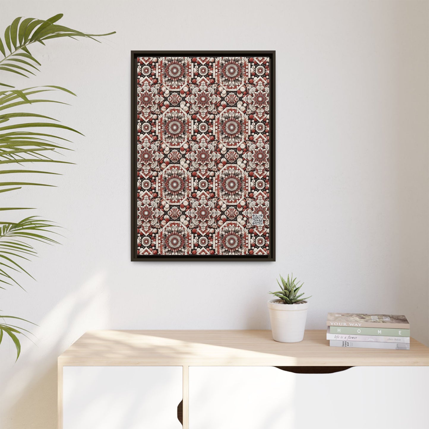 Neo Jomon Sculptural Aesthetics Artisanal Streetwear Matte Canvas, Framed (multi-Color) - 8404 Design-55 A