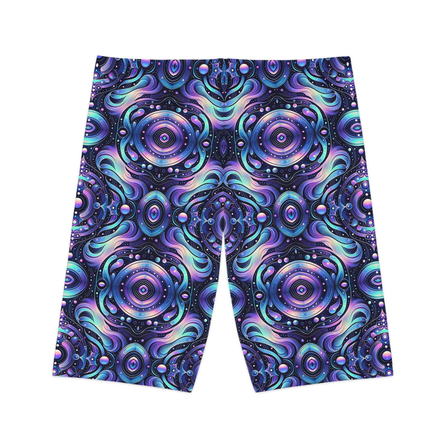 Iridescent Tech Fusion Tech-Forward Streetwear Women's Bike Shorts - 8404 Design-62