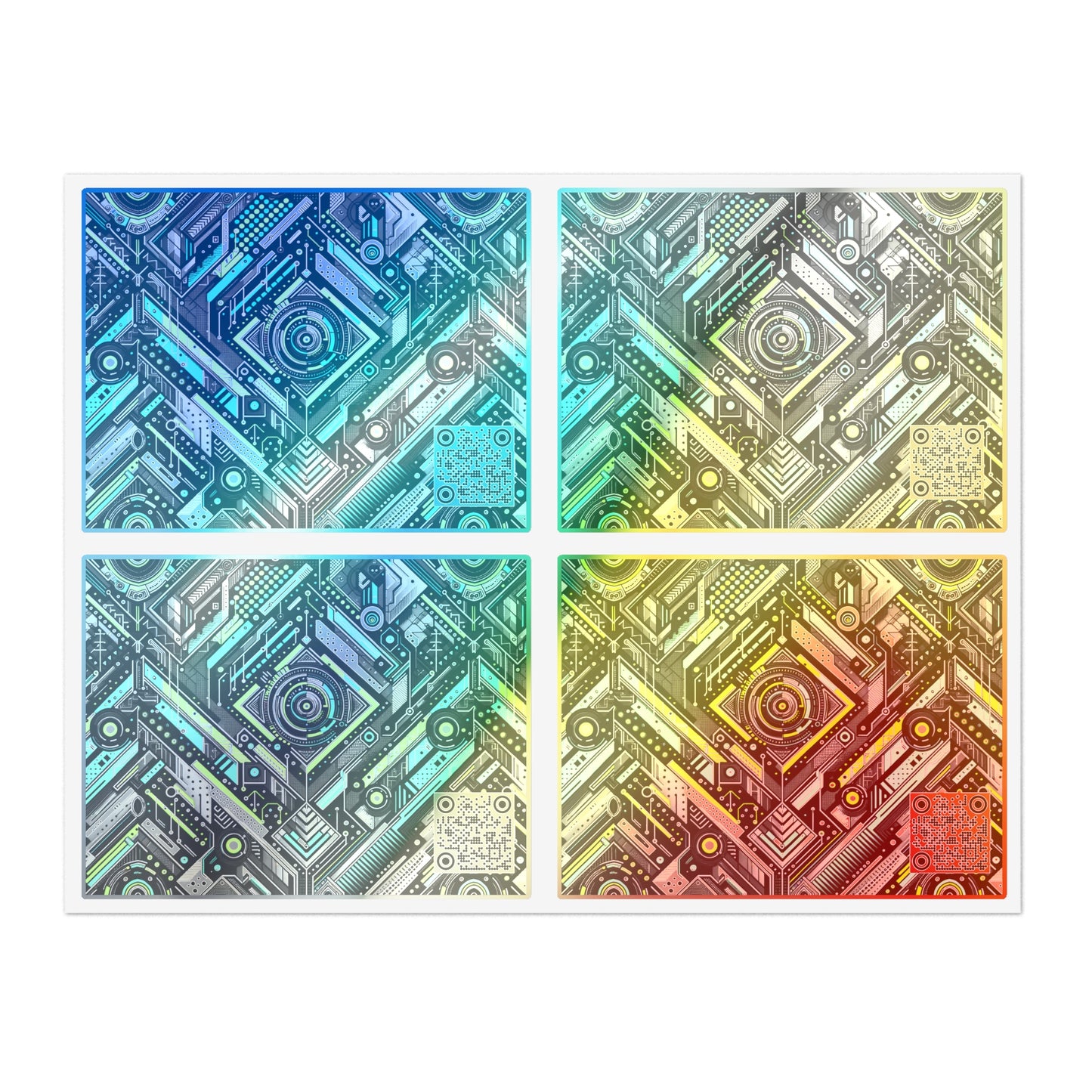 Tech-Infused Graphics Tech-Forward Streetwear Sticker Sheets - 8404 Design-53