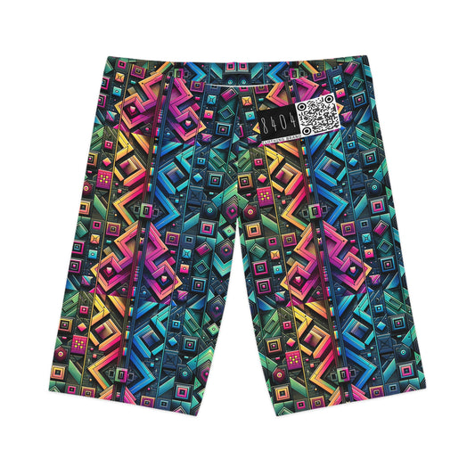 Tech-Inspired Graphics Cyberpunk Cool Women's Bike Shorts - 8404 Design-58