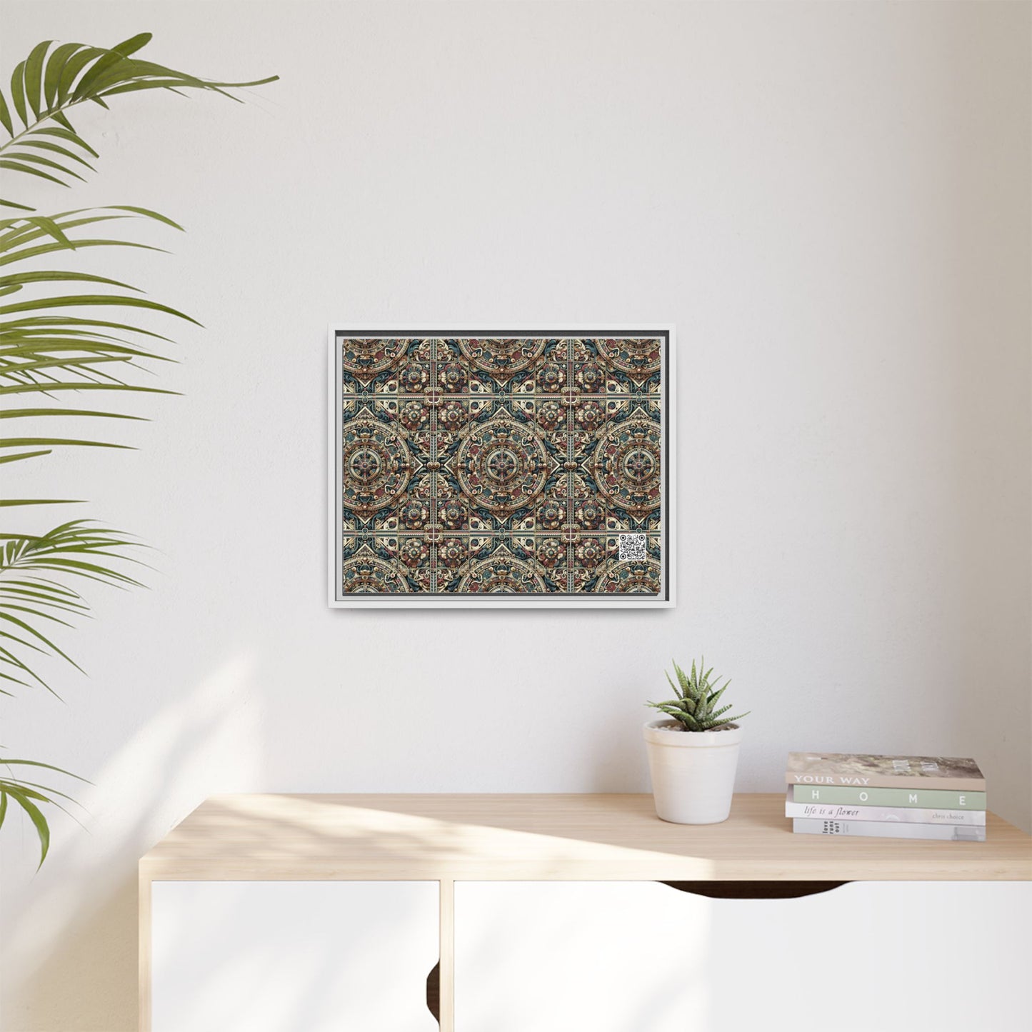 Urban Renaissance Historical Fusion With Street Edge Matte Canvas, Framed (multi-Color) - 8404 Design-57 A
