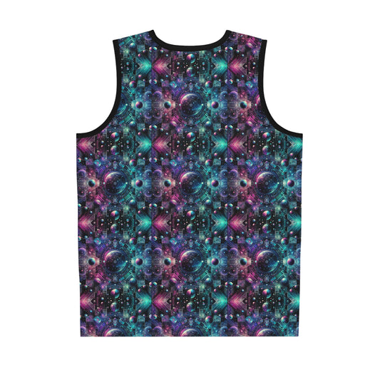 Galactic Hues Tech-Forward Cosmic Fusion Basketball Jersey - 8404 Design-59