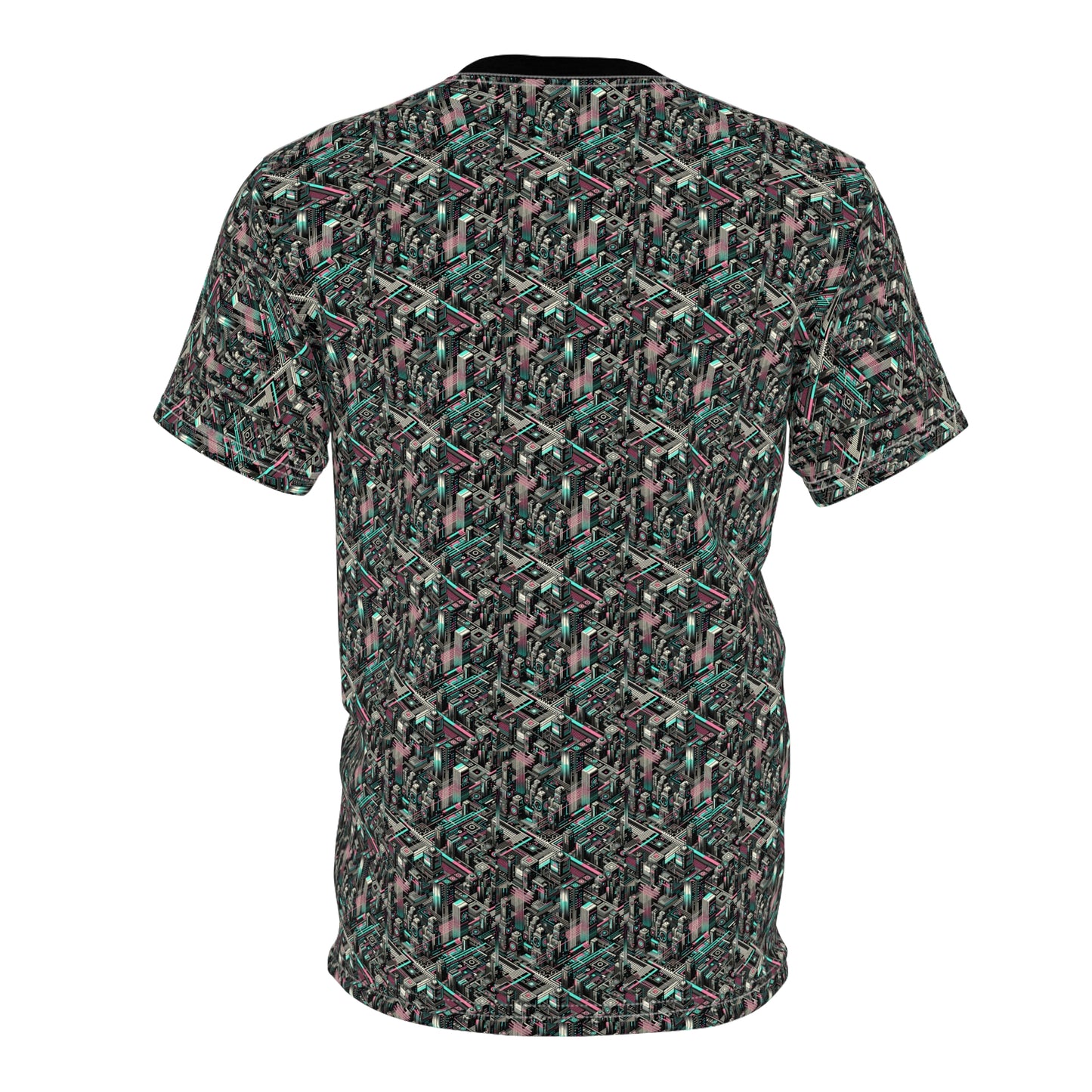 Digital Dreamland Tech-Inspired Streetwear Unisex Cut & Sew Tee - 8404 Design-51