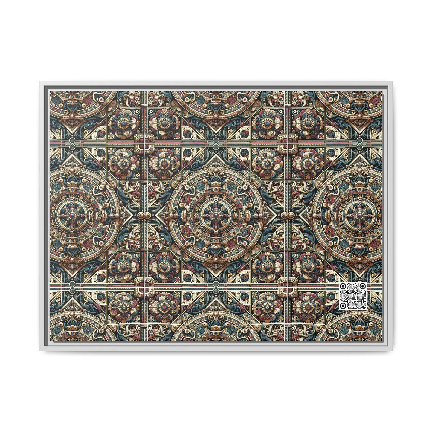 Urban Renaissance Historical Fusion With Street Edge Matte Canvas, Framed (multi-Color) - 8404 Design-57 A