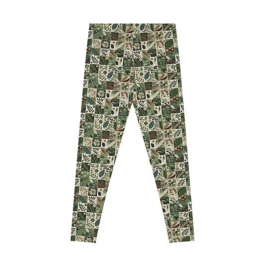 Streetwear Sustainability Environmentally Conscious Streetwear with a Natural Aesthetic Stretch Leggings - 8404 Design-57