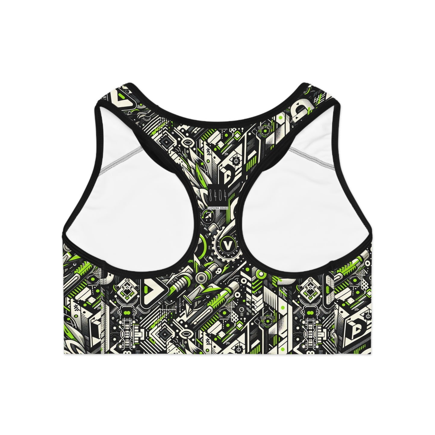 Graffiti Tech Fusion Bold Streetwear Fusion Sports Bra - 8404 Design-59
