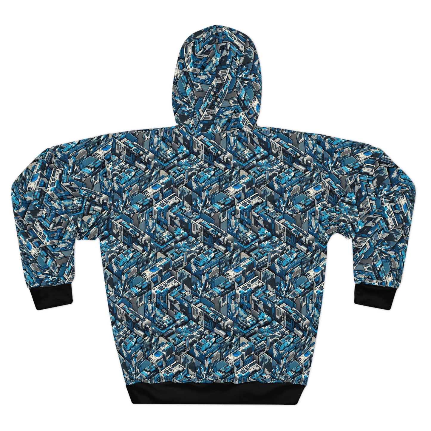 Tech Urban Camo Tech-Forward Streetwear With a Futuristic Military Edge Pullover Hoodie - 8404 Design-51