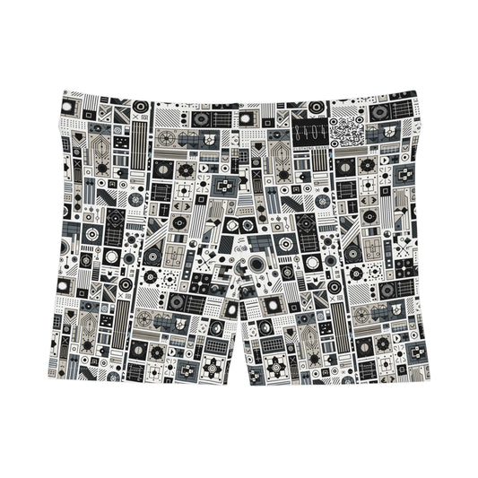 Digital Minimalism Minimalist Tech Women's Shorts - 8404 Design-45