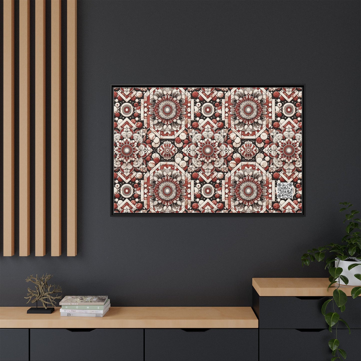 Neo Jomon Sculptural Aesthetics Artisanal Streetwear Matte Canvas, Framed (multi-Color) - 8404 Design-55 A
