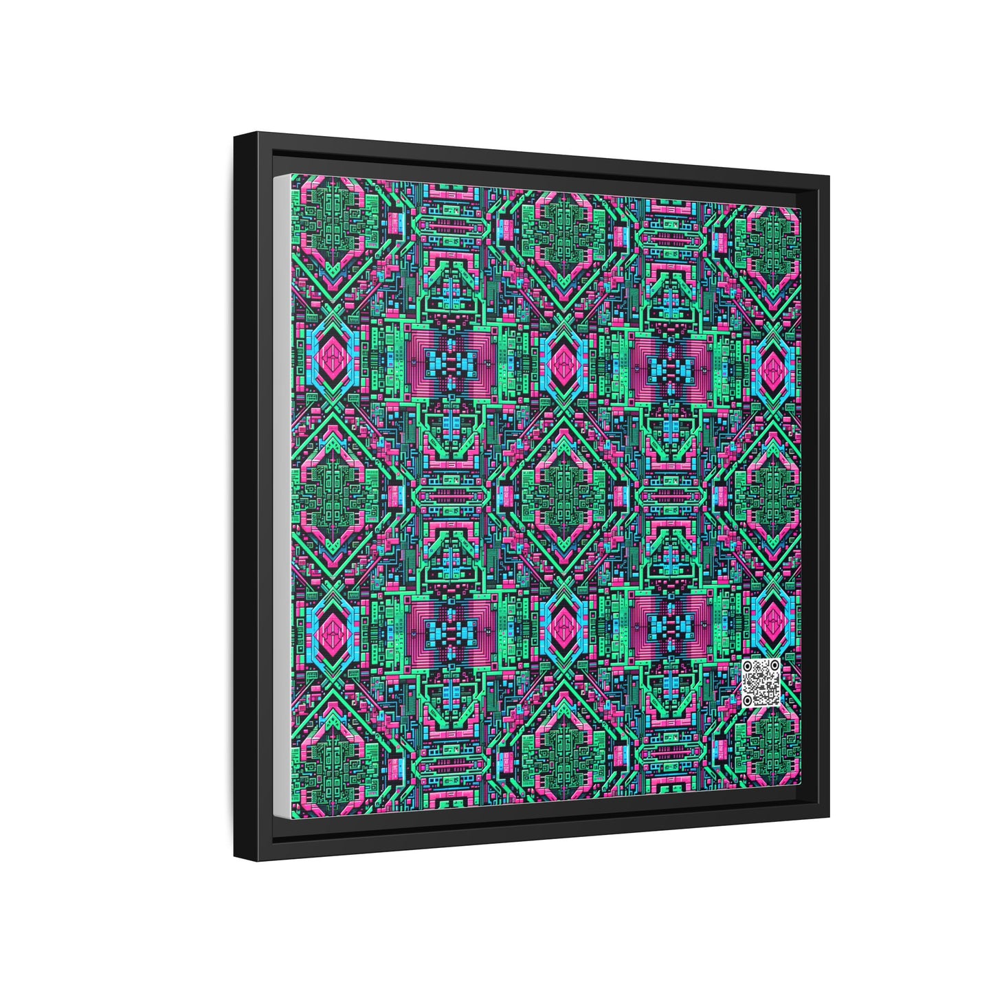 Digital Glitch Vibes Tech-Inspired Streetwear Matte Canvas, Framed (multi-Color) - 8404 Design-71 B