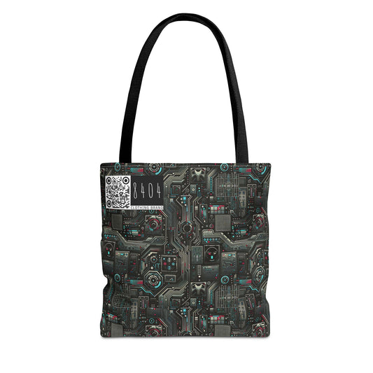 Tech Noir Aesthetics Sleek Tech Streetwear Tote Bag - 8404 Design-52