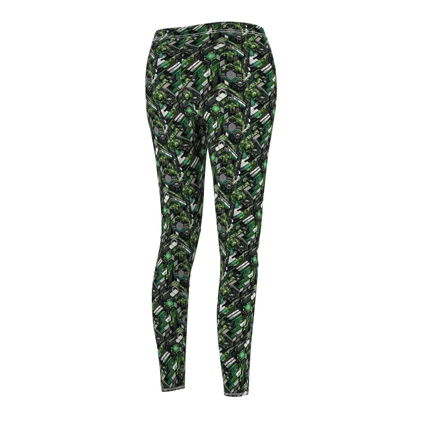 Tech Camo Fusion Tech-Forward Streetwear With a Futuristic Edge Women's Cut & Sew Casual Leggings - 8404 Design-58