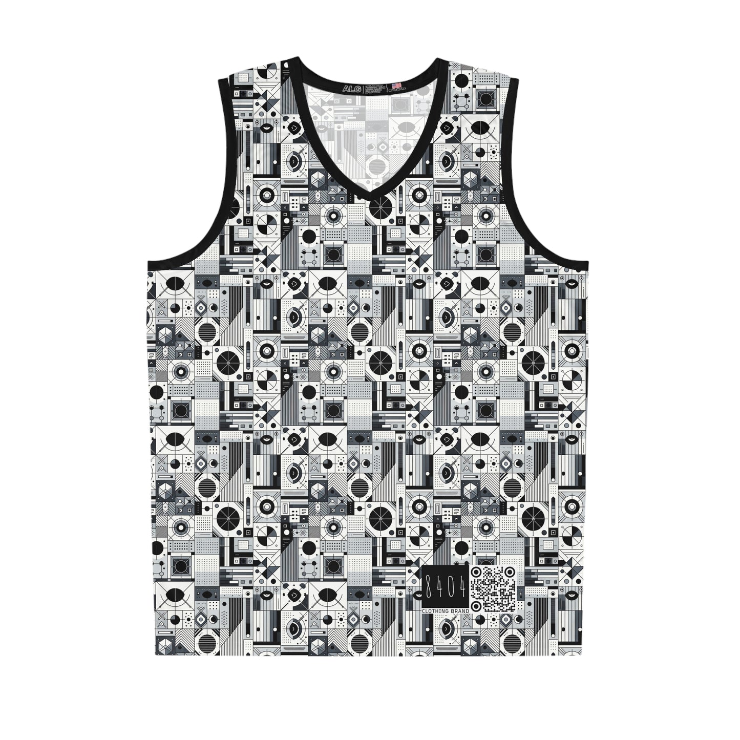 Digital Minimalism Minimalist Tech Basketball Jersey - 8404 Design-65