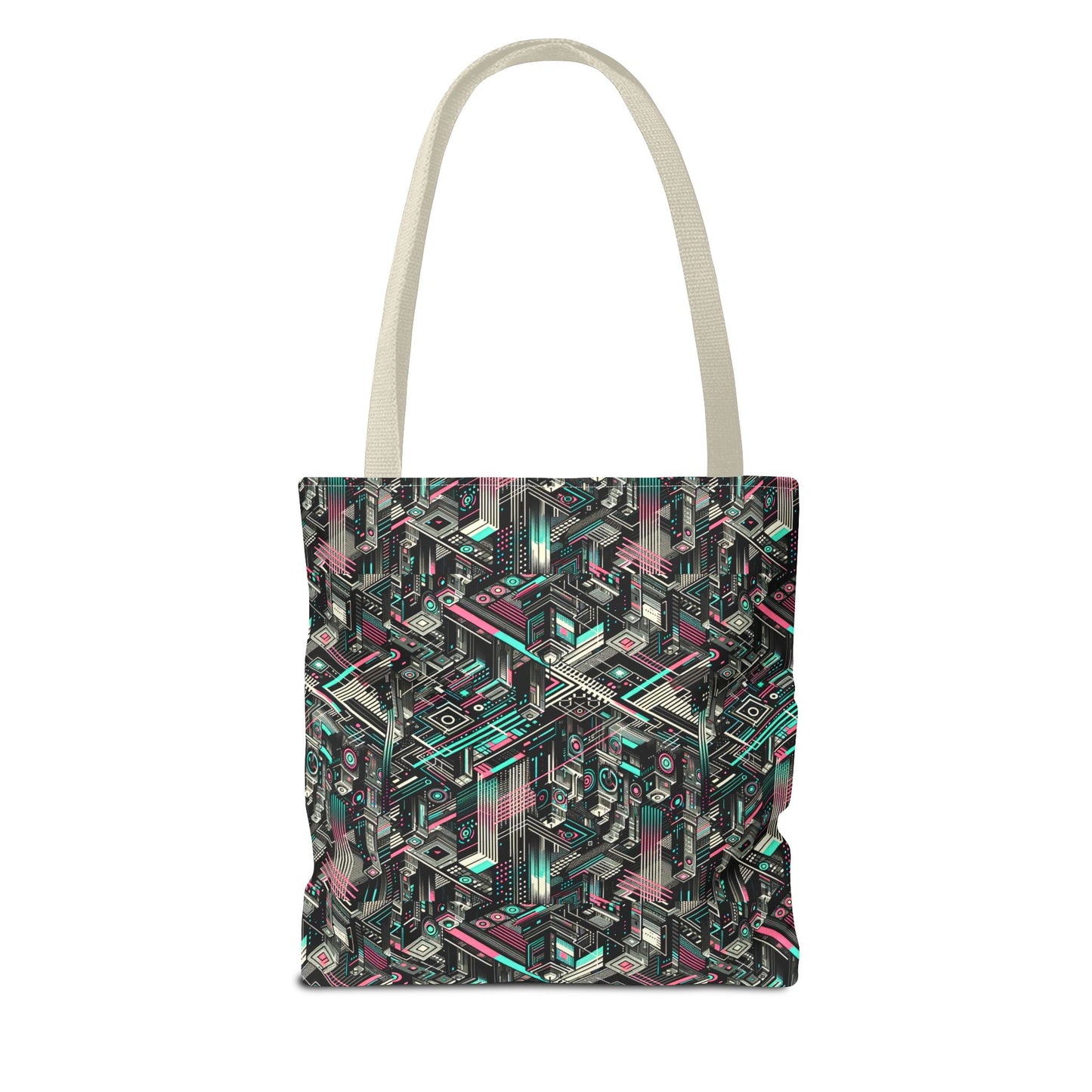 Digital Dreamland Tech-Inspired Streetwear Tote Bag - 8404 Design-51