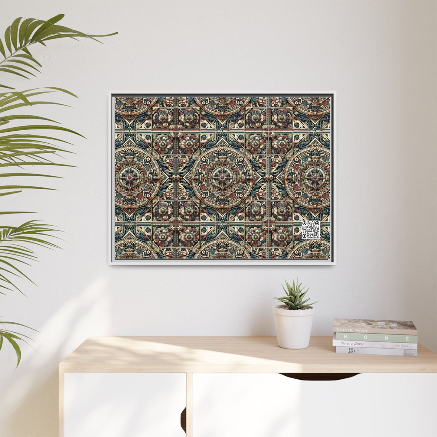 Urban Renaissance Historical Fusion With Street Edge Matte Canvas, Framed (multi-Color) - 8404 Design-57 A