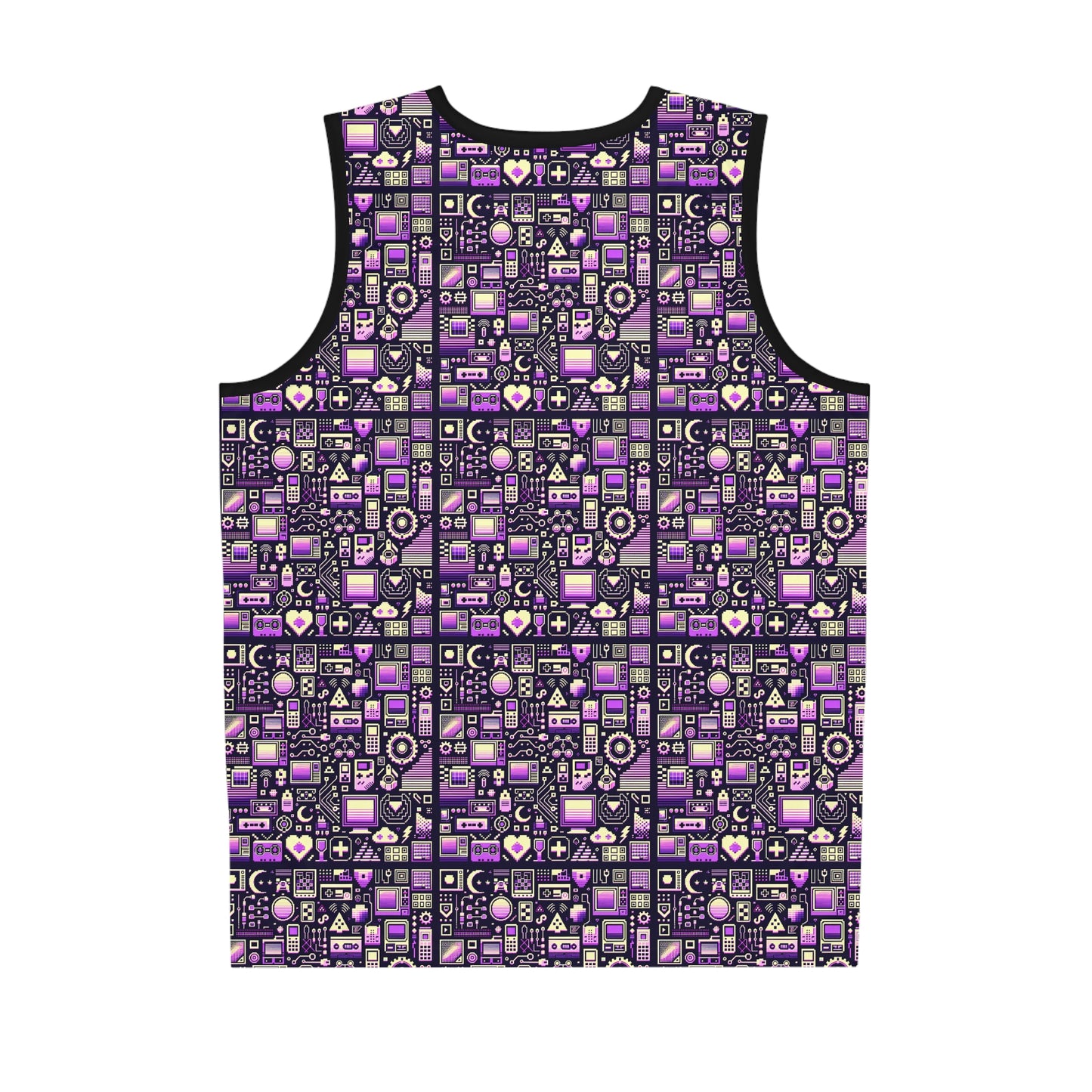 Digital Nostalgia Remix Modern Vintage Fusion Basketball Jersey - 8404 Design-54