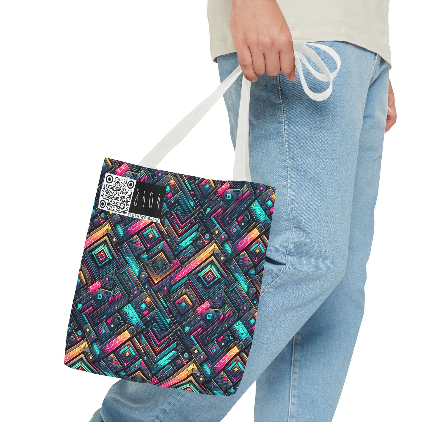 Tech-Inspired Graphics Cyberpunk Cool Tote Bag - 8404 Design-67