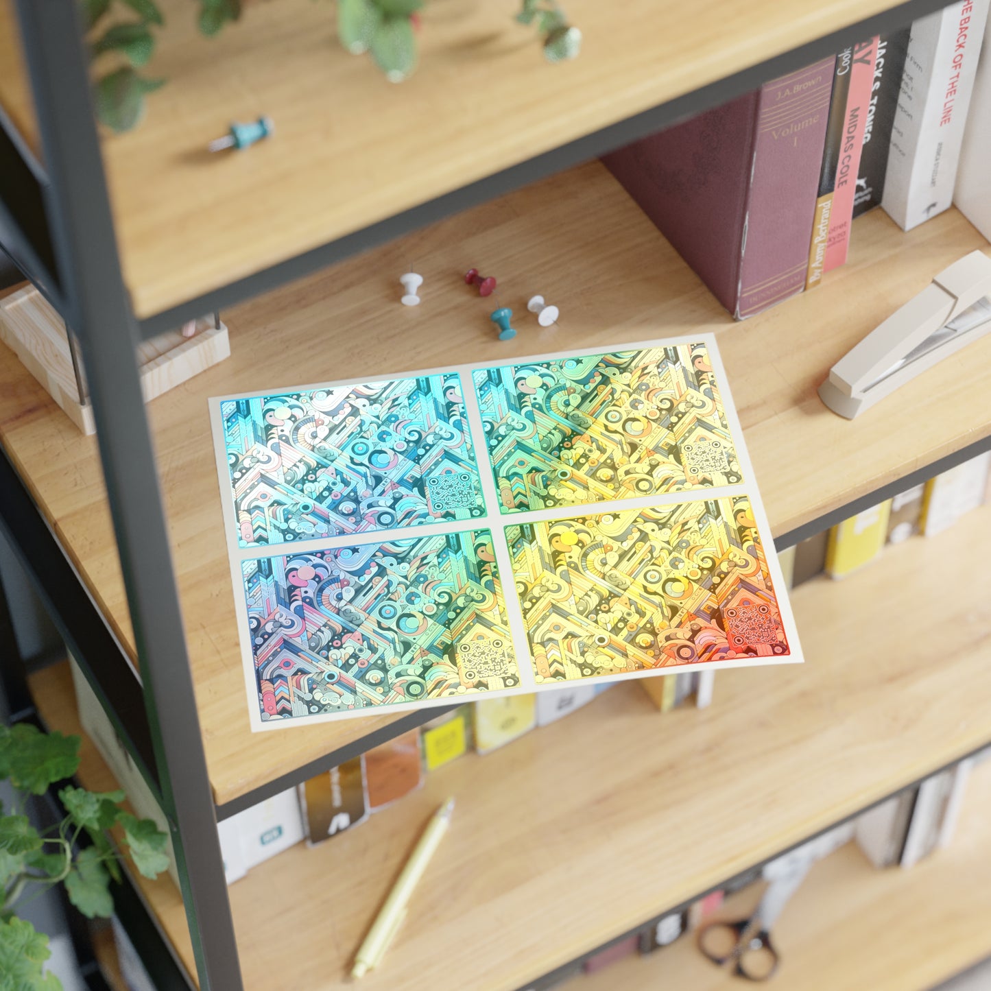 Abstract Graphic Art Modern Artistic Expression Sticker Sheets - 8404 Design-62