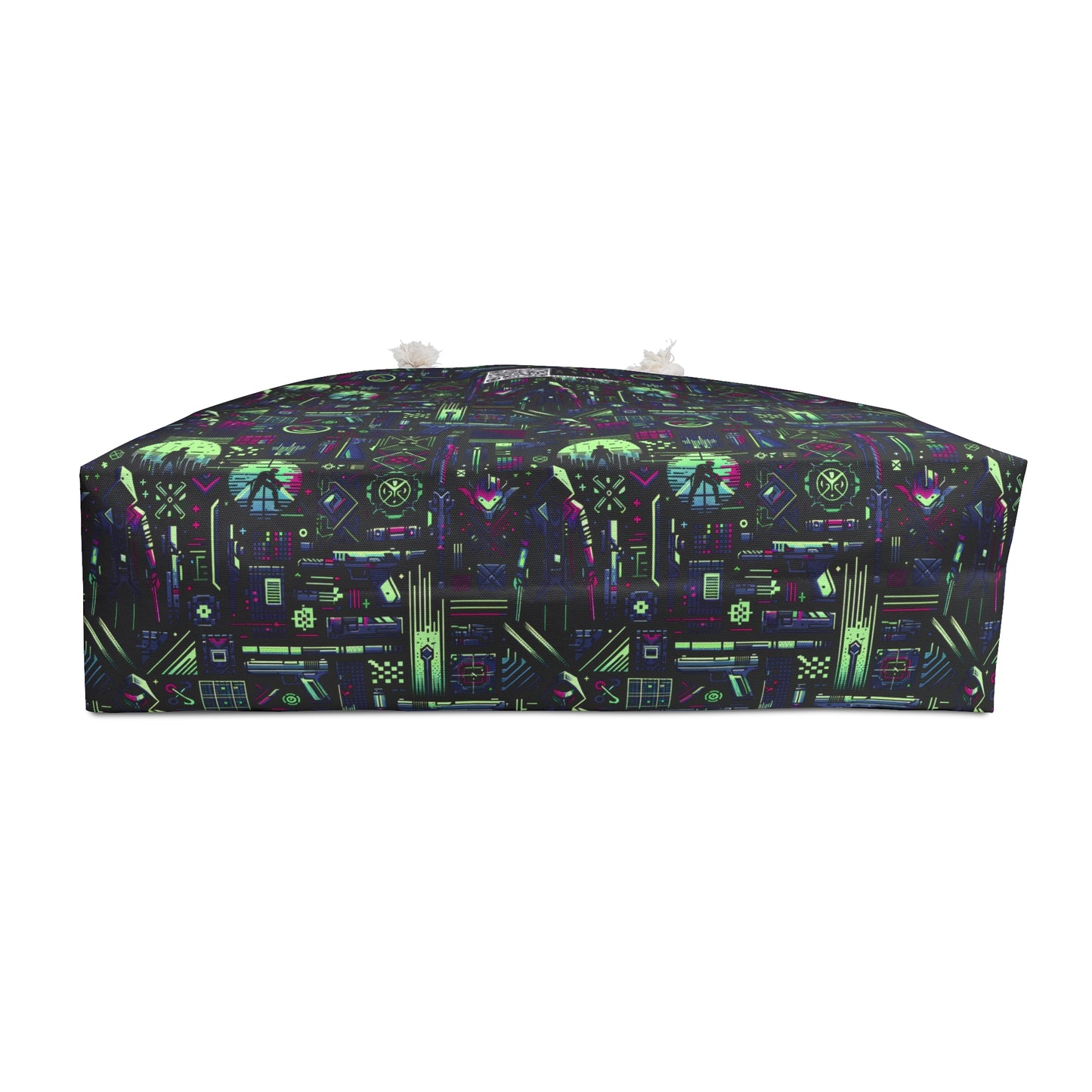 Tech Noir Futuristic Cyberpunk Weekender Bag - 8404 Design-63