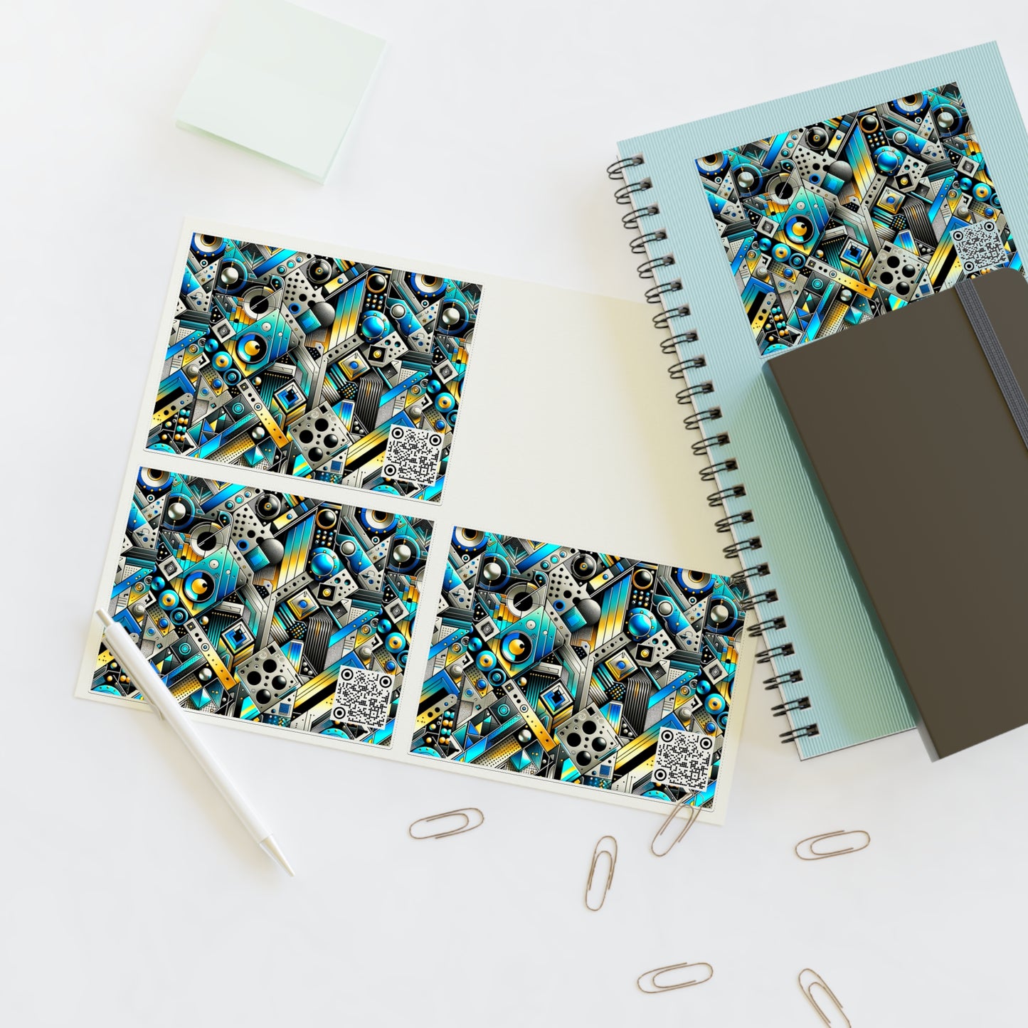 Tech Art Fusion Tech-Forward Streetwear Sticker Sheets - 8404 Design-50
