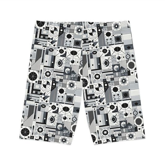 Digital Minimalism Minimalist Tech Women's Bike Shorts - 8404 Design-65
