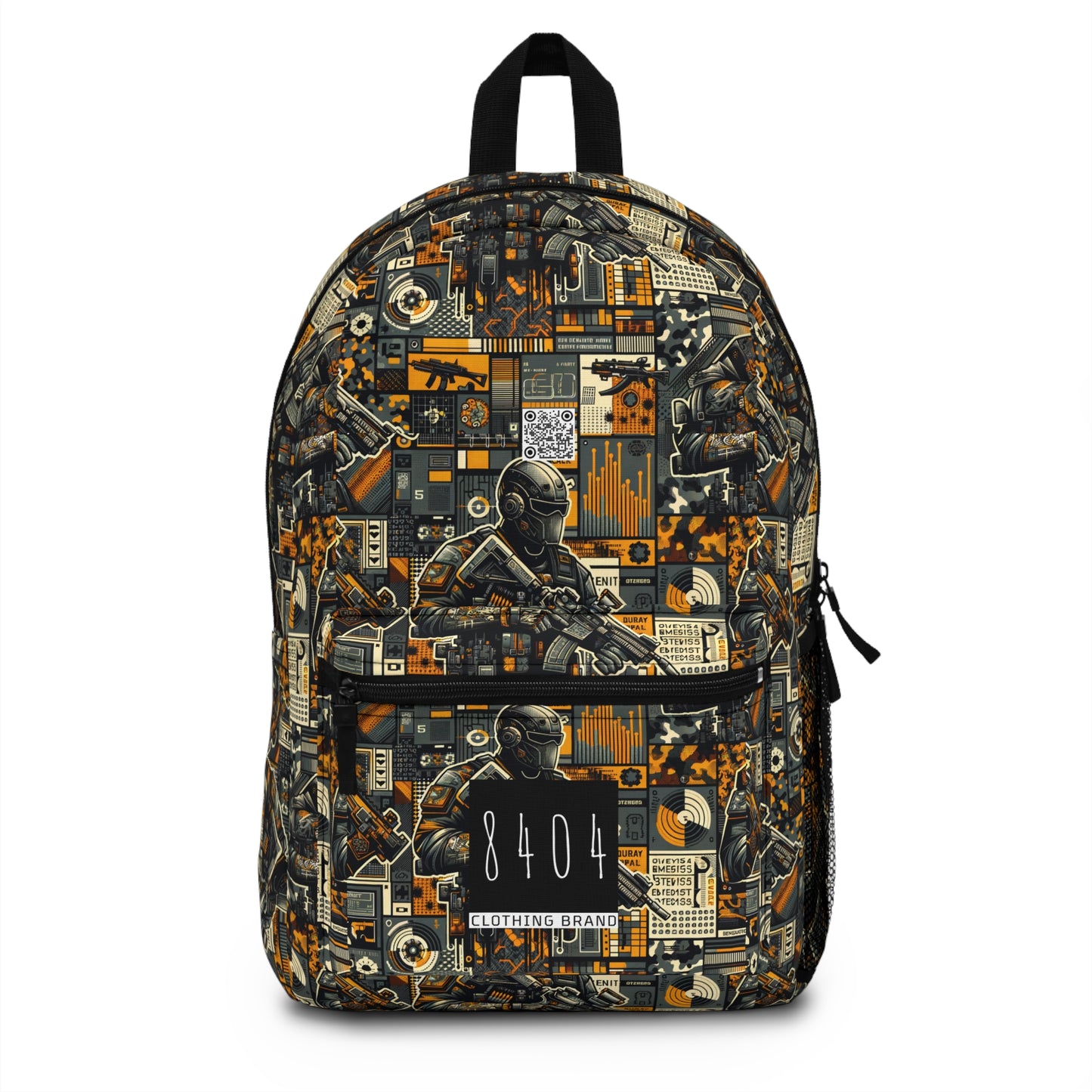 Digital Punk Futuristic Grunge Backpack - 8404 Design-43