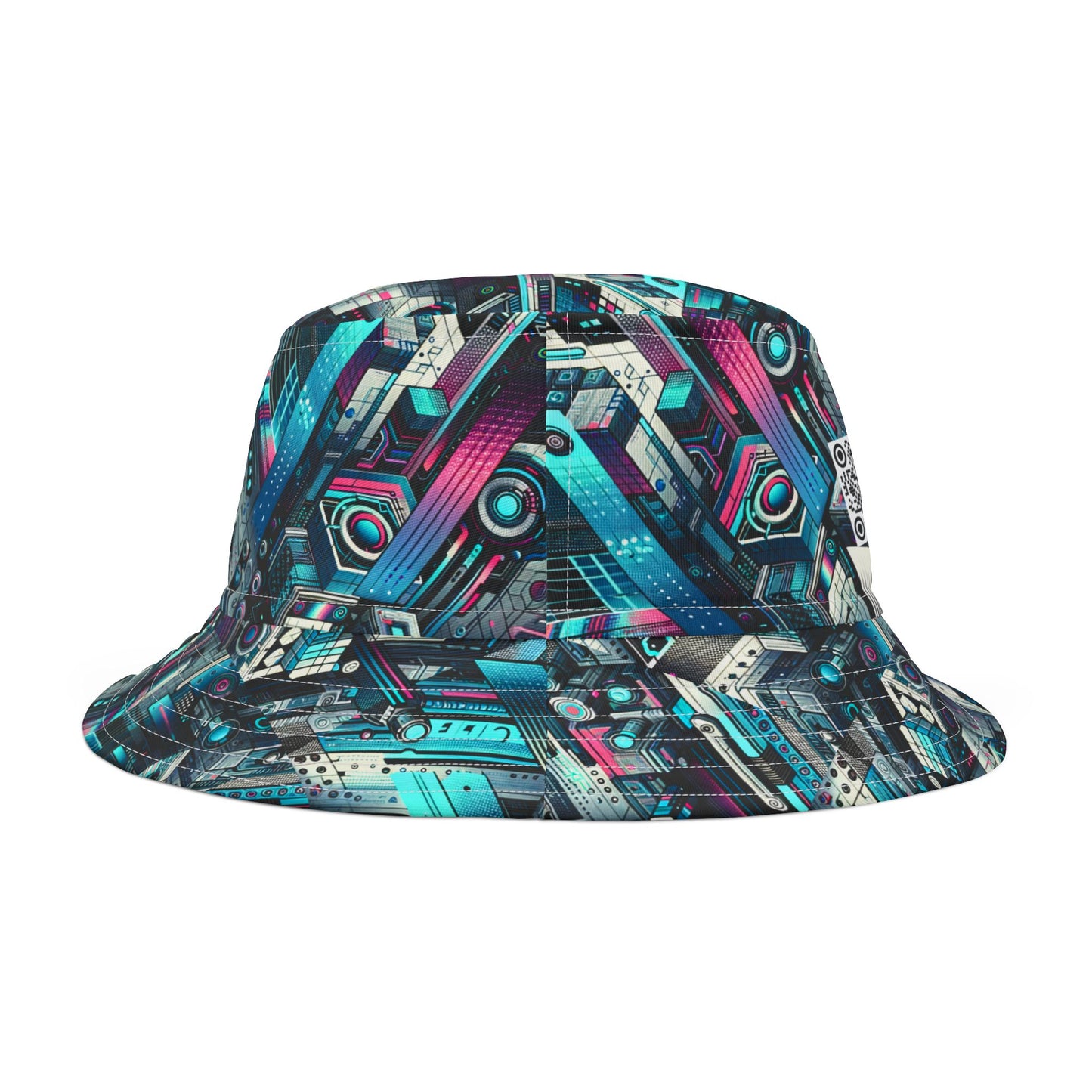 Digital Motion Futuristic Tech Bucket Hat - 8404 Design-40