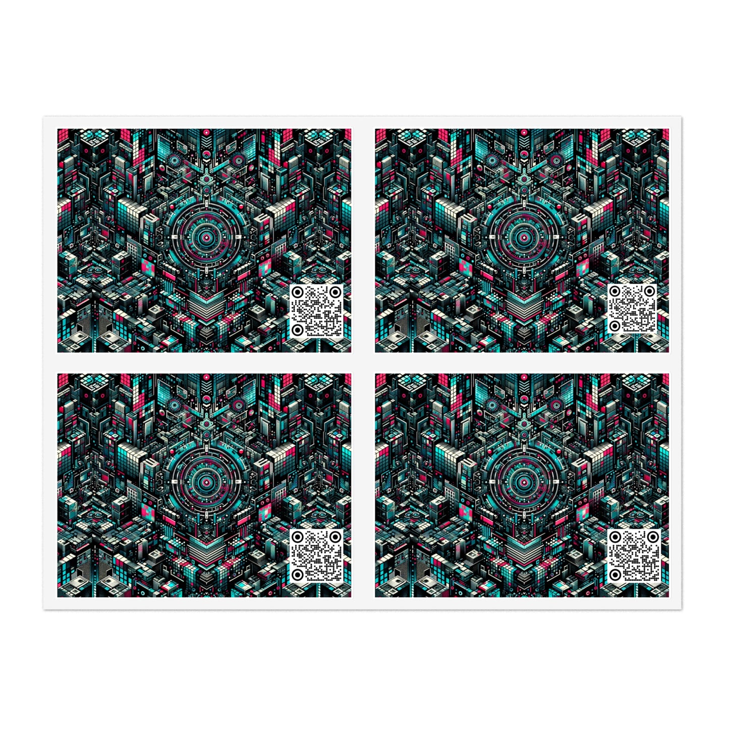 Digital Rebellion Tech-Inspired Streetwear Sticker Sheets - 8404 Design-54