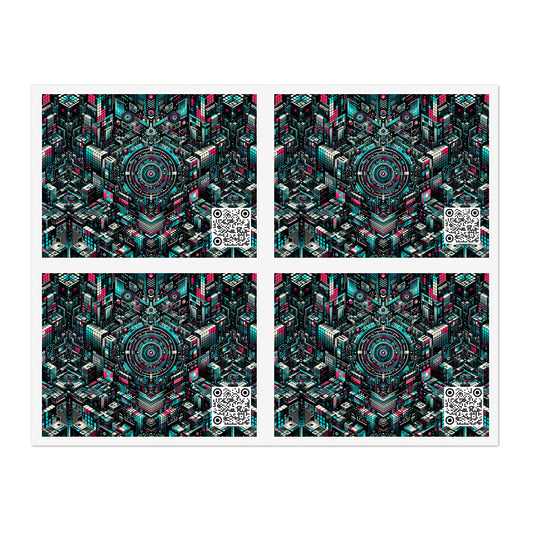Digital Rebellion Tech-Inspired Streetwear Sticker Sheets - 8404 Design-54