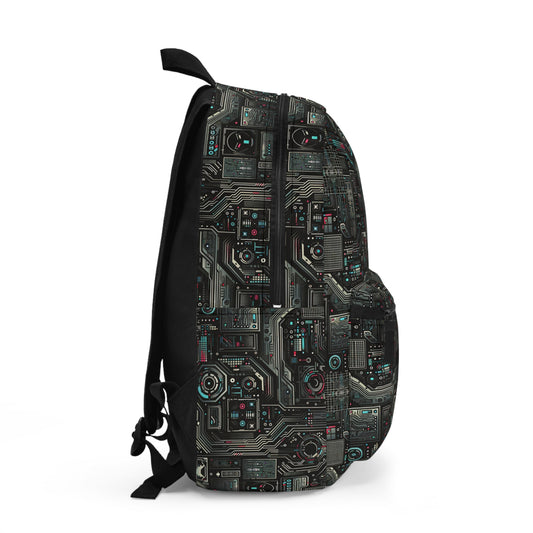 Tech Noir Aesthetics Sleek Tech Streetwear Backpack - 8404 Design-52