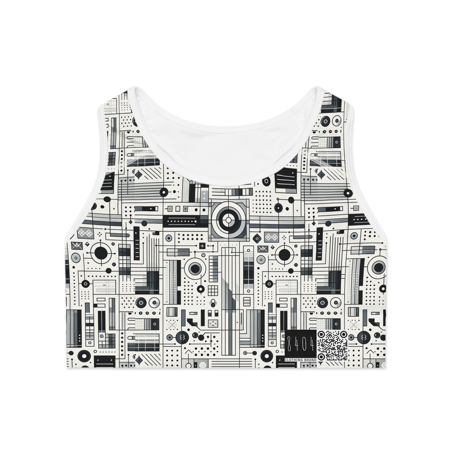 Digital Minimalism Minimalist Tech Sports Bra - 8404 Design-53