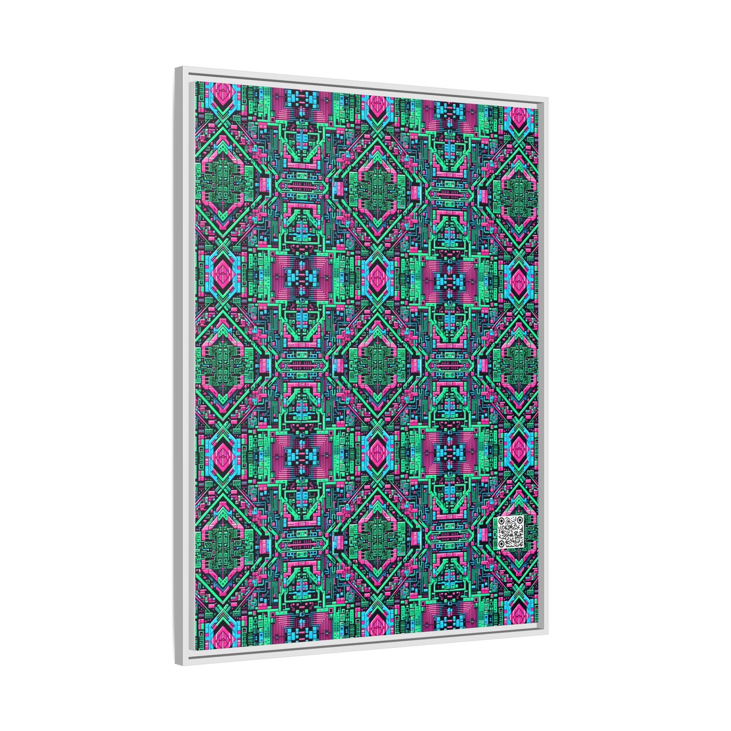 Digital Glitch Vibes Tech-Inspired Streetwear Matte Canvas, Framed (multi-Color) - 8404 Design-71 A