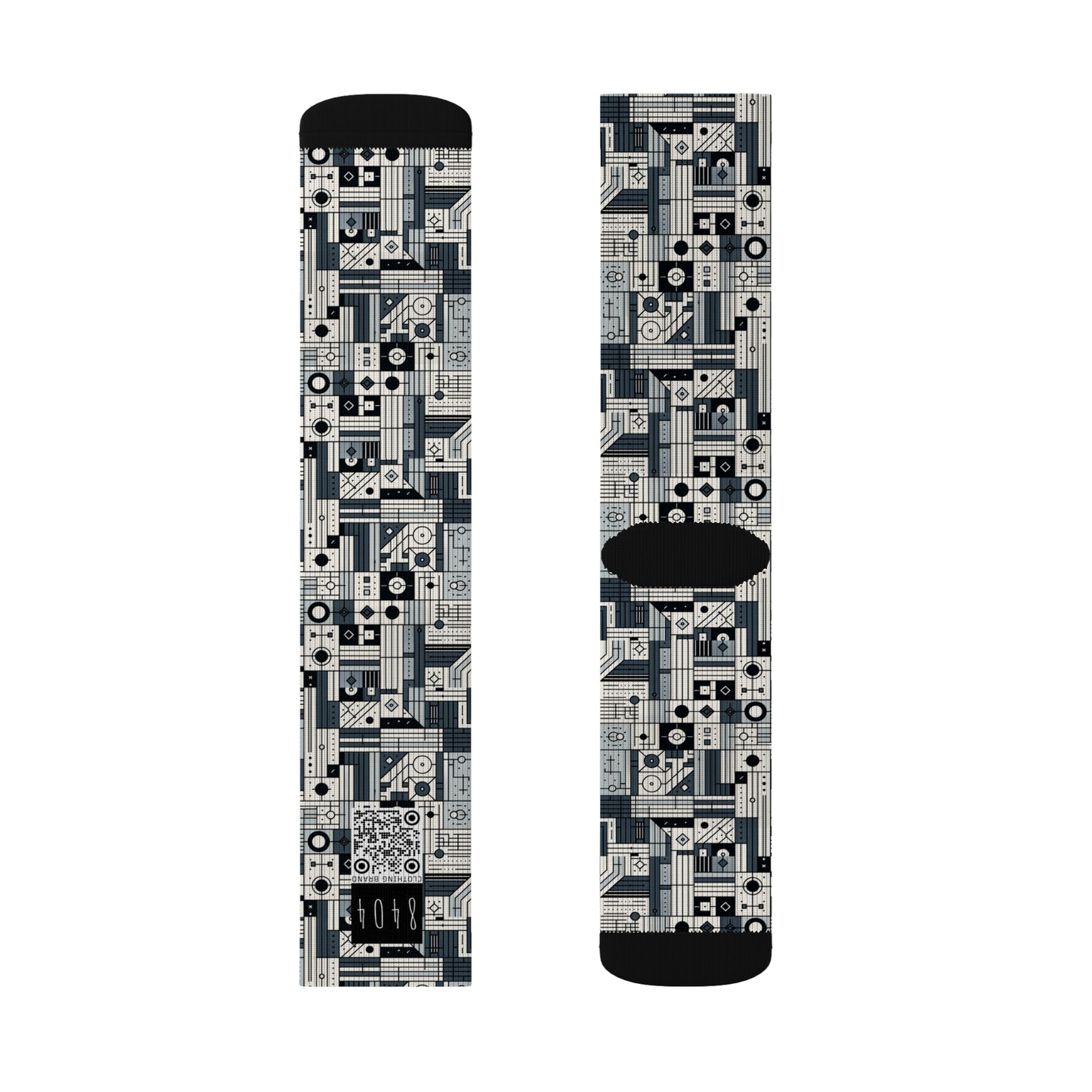Digital Minimalism Minimalist Tech Sublimation Socks - 8404 Design-49