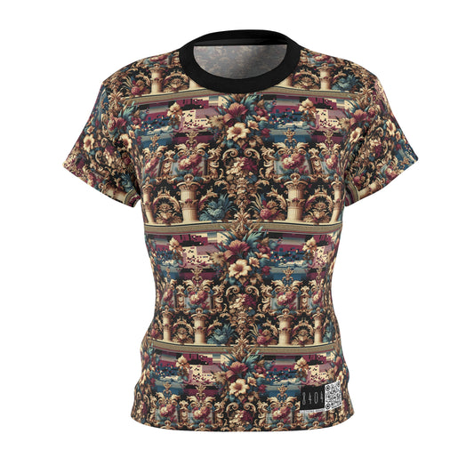Digital Renaissance Modern Baroque Fusion Women's Cut & Sew Tee - 8404 Design-58
