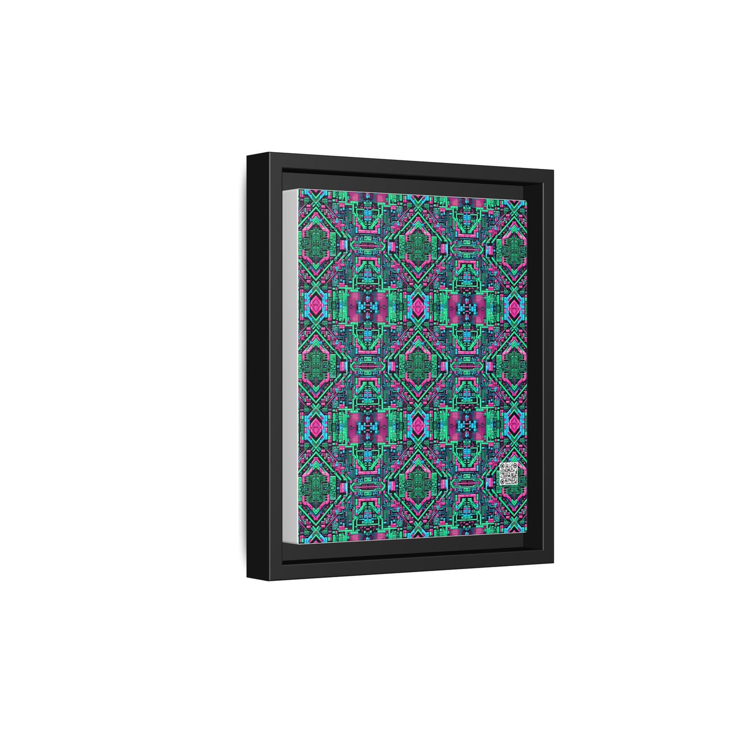 Digital Glitch Vibes Tech-Inspired Streetwear Matte Canvas, Framed (multi-Color) - 8404 Design-71 B