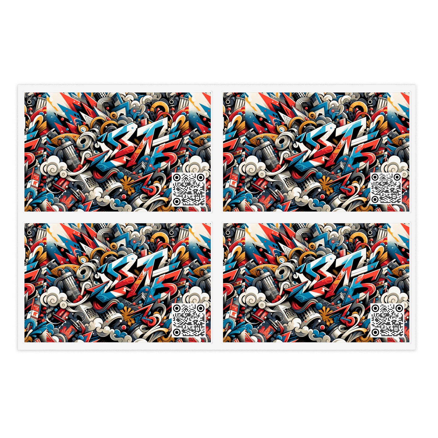 Neo-Traditional Street Art Modern Street Art Fusion Sticker Sheets - 8404 Design-52