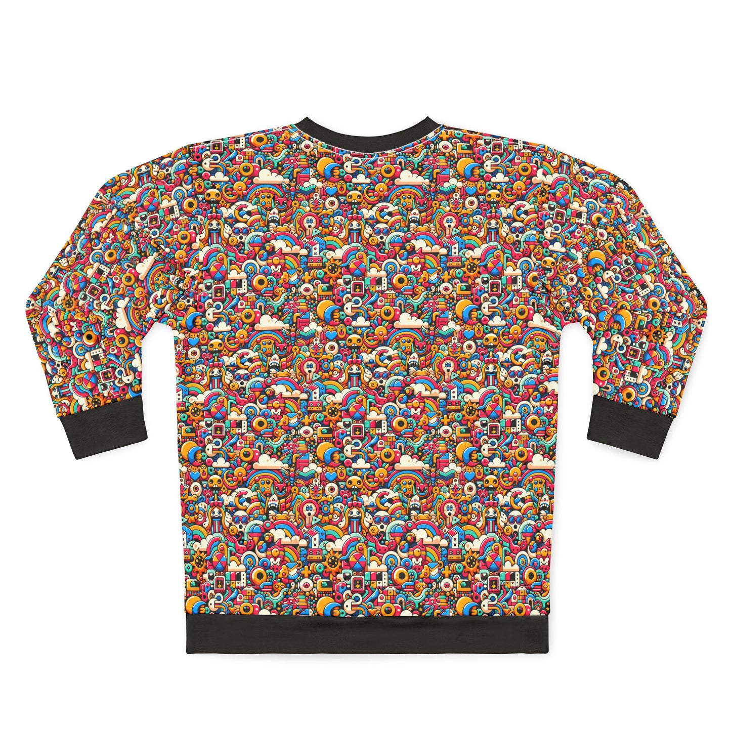 Neon Pop Playful Pop Culture Mashup Sweatshirt - 8404 Design-62