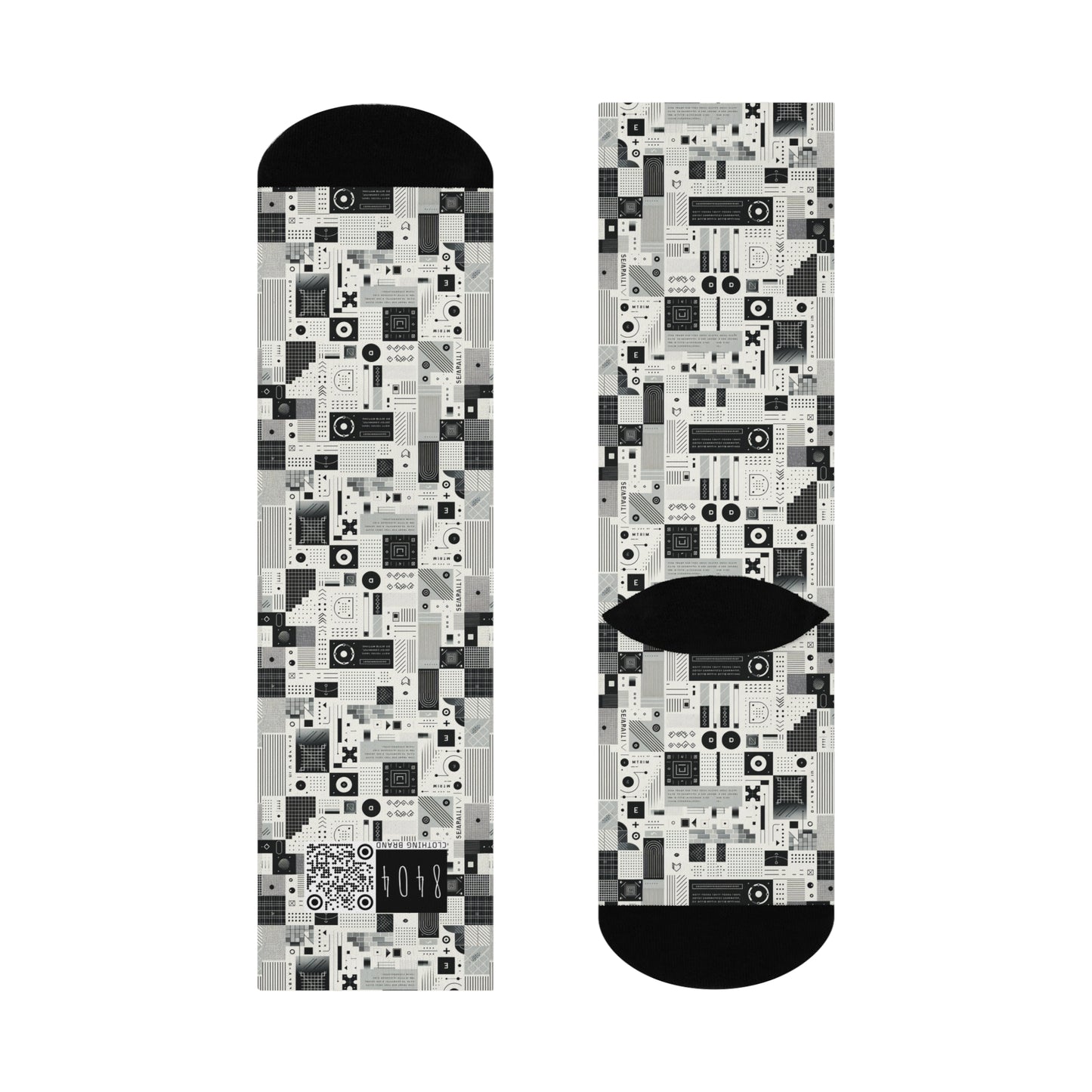 Digital Minimalism Minimalist Tech Cushioned Crew Socks - 8404 Design-50