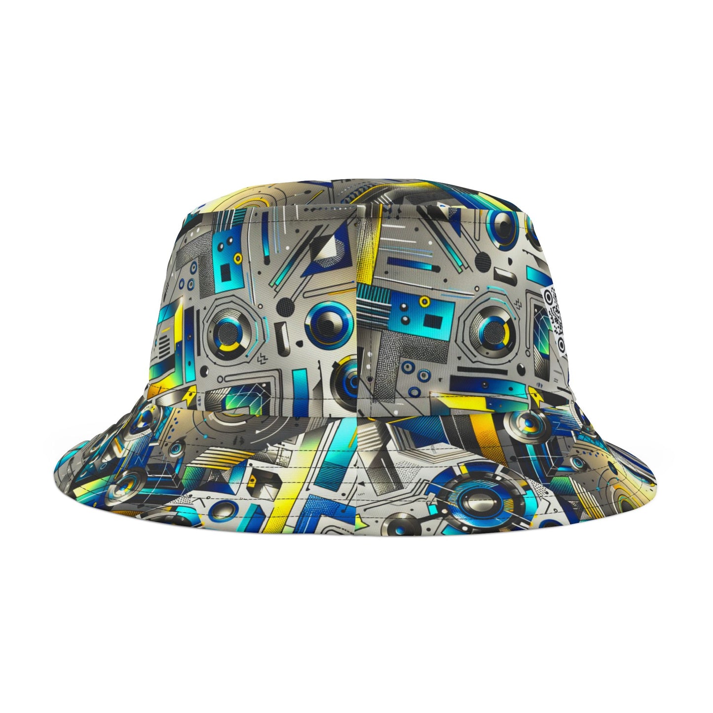 Tech Art Fusion Tech-Forward Streetwear Bucket Hat - 8404 Design-59