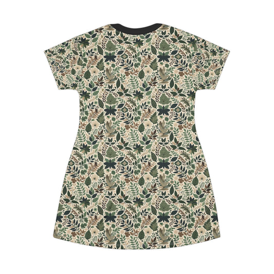 Streetwear Sustainability Environmentally Conscious Streetwear with a Natural Aesthetic T-shirt Dress - 8404 Design-57