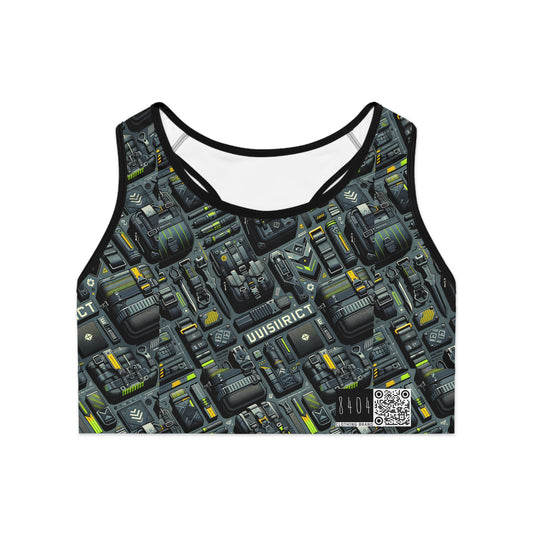 Tech Utility Streetwear Futuristic Tech-Forward Sports Bra - 8404 Design-47